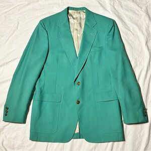 Hart Schaffner Marx Blazer Mens 42R Gold Buttons Blue USA Made Vintage